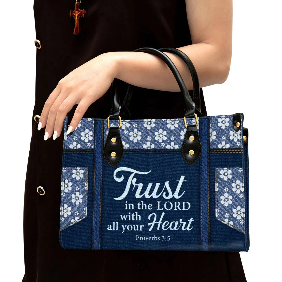 Christianart Handbag, Trust In The Lord With All Your Heart, Personalized Gifts, Gifts for Women.