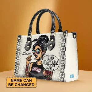 CHRISTIANARTBAG 'Chicana Attitude' Personalized Pop Art Leather Handbag - CABLTHB12300324.