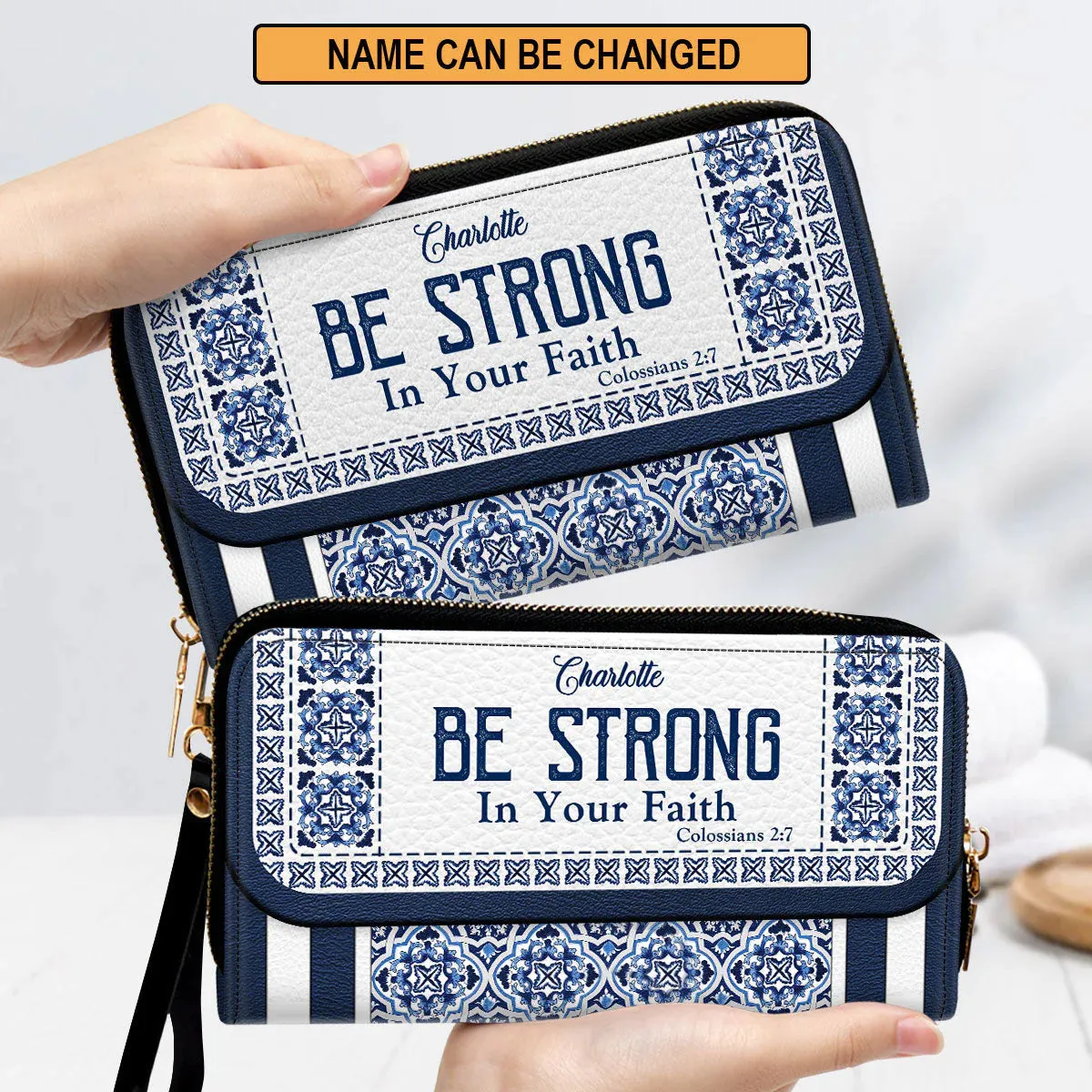 Christianartbag Handbag, Be Strong In Your Faith, Personalized Gifts, Gifts for Women, Christmas Gift.