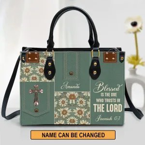 Christianartbag Handbag, Blessed Is The One Who Trusts In The Lord, Personalized Gifts, Gifts for Women, Christmas Gift.