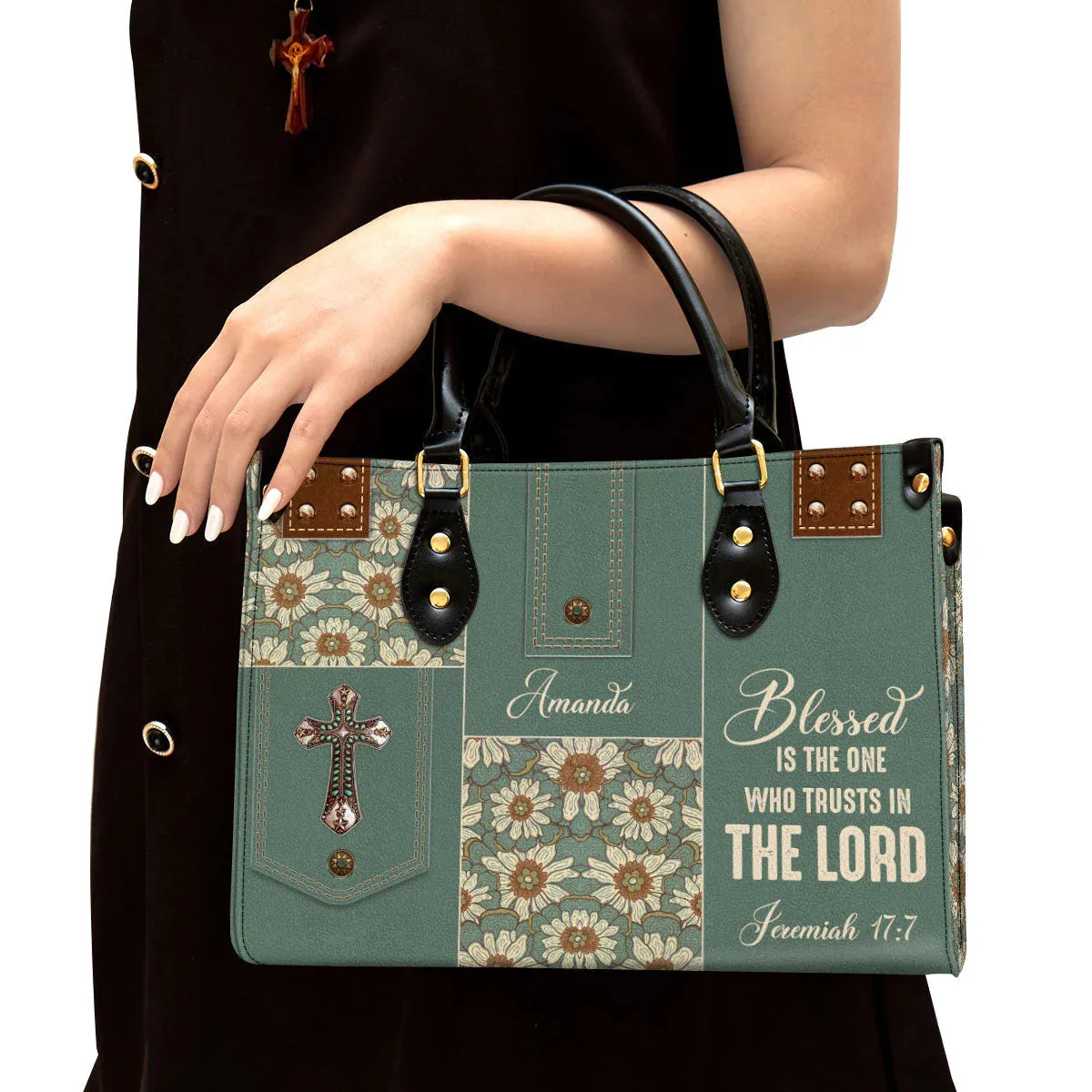 Christianartbag Handbag, Blessed Is The One Who Trusts In The Lord, Personalized Gifts, Gifts for Women, Christmas Gift.