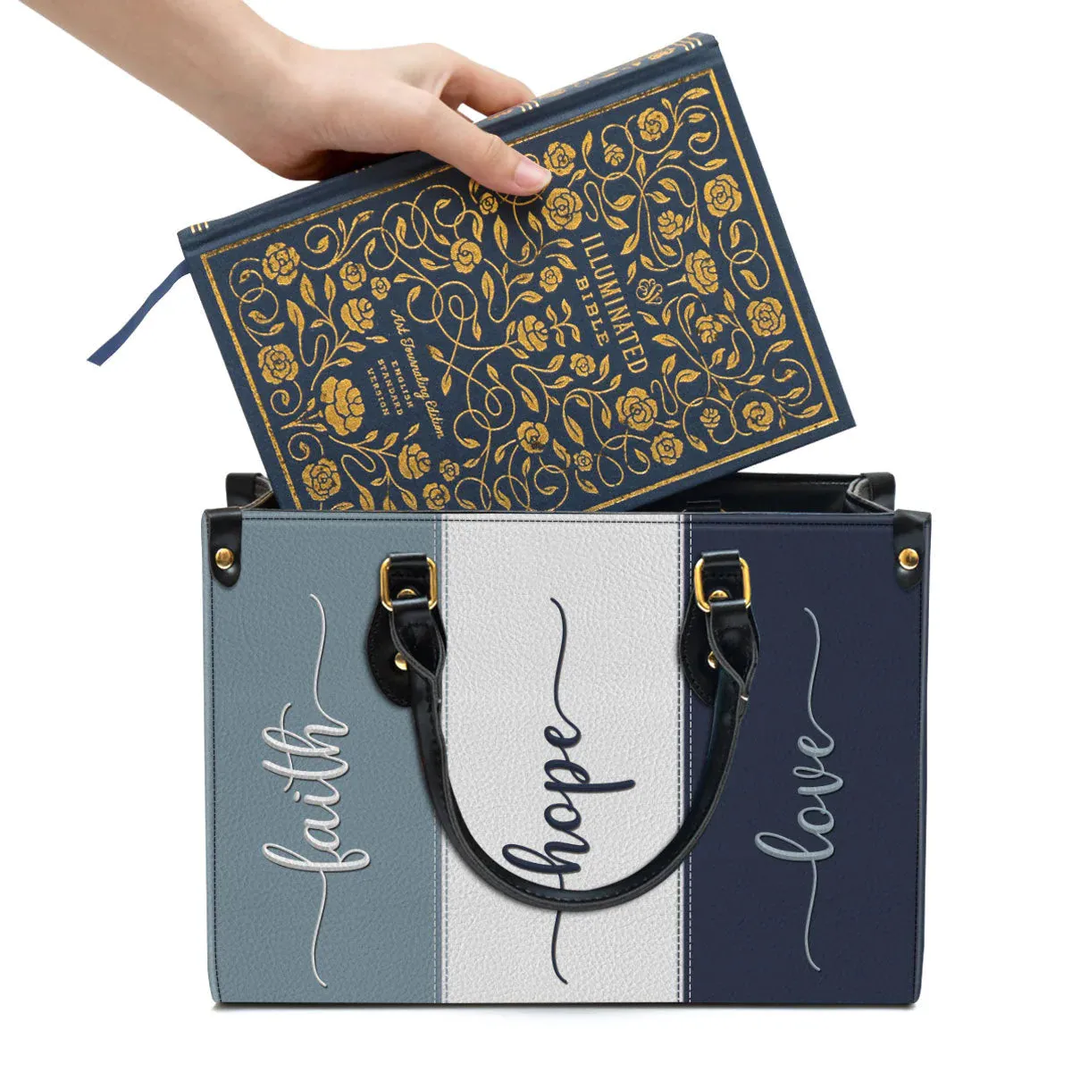 Christianartbag Handbag, Faith Hope Love Christ, Personalized Gifts, Gifts for Women, Christmas Gift.