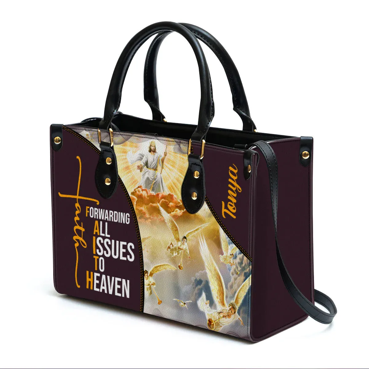 Christianartbag Handbag, Forwarding All Issues To The Heaven, Personalized Gifts, Gifts for Women, Christmas Gift.