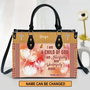 Christianartbag Handbag, I Am A Child Of God, Personalized Gifts, Gifts for Women, Christmas Gift.