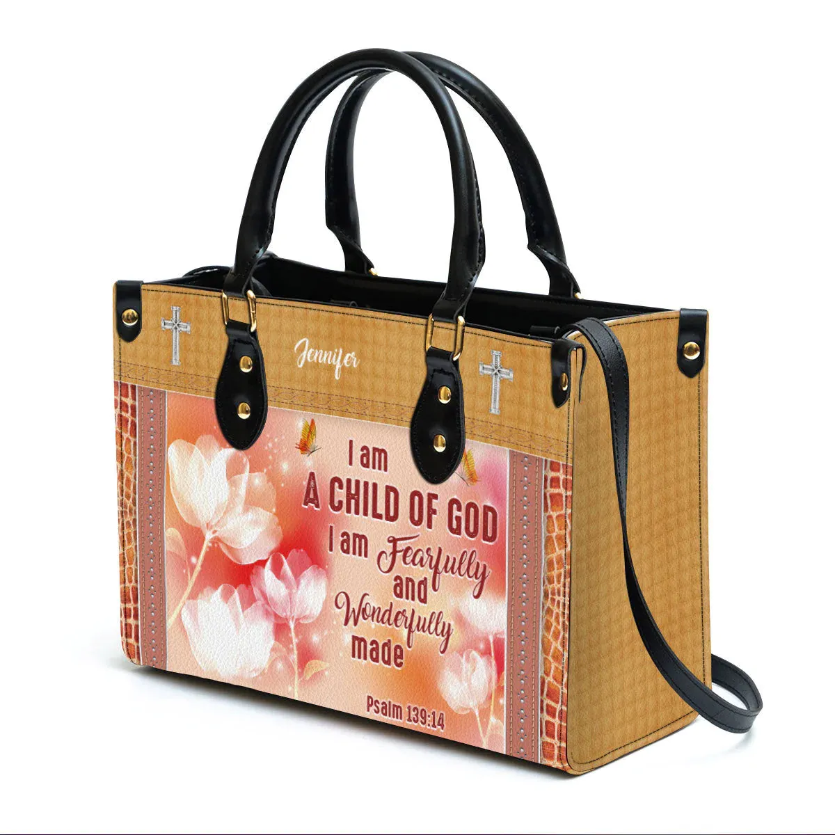 Christianartbag Handbag, I Am A Child Of God, Personalized Gifts, Gifts for Women, Christmas Gift.
