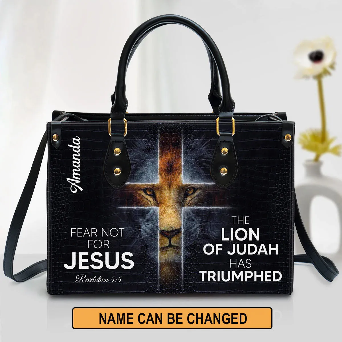 Christianartbag Handbag, The Lion Of Judah Has Triumphed Leather Handbag, Personalized Gifts, Gifts for Women, Christmas Gift.