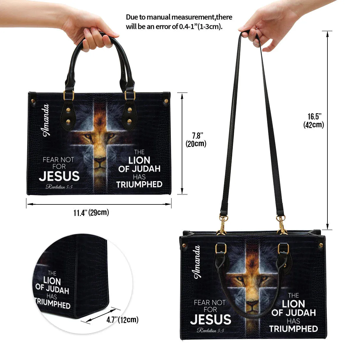 Christianartbag Handbag, The Lion Of Judah Has Triumphed Leather Handbag, Personalized Gifts, Gifts for Women, Christmas Gift.