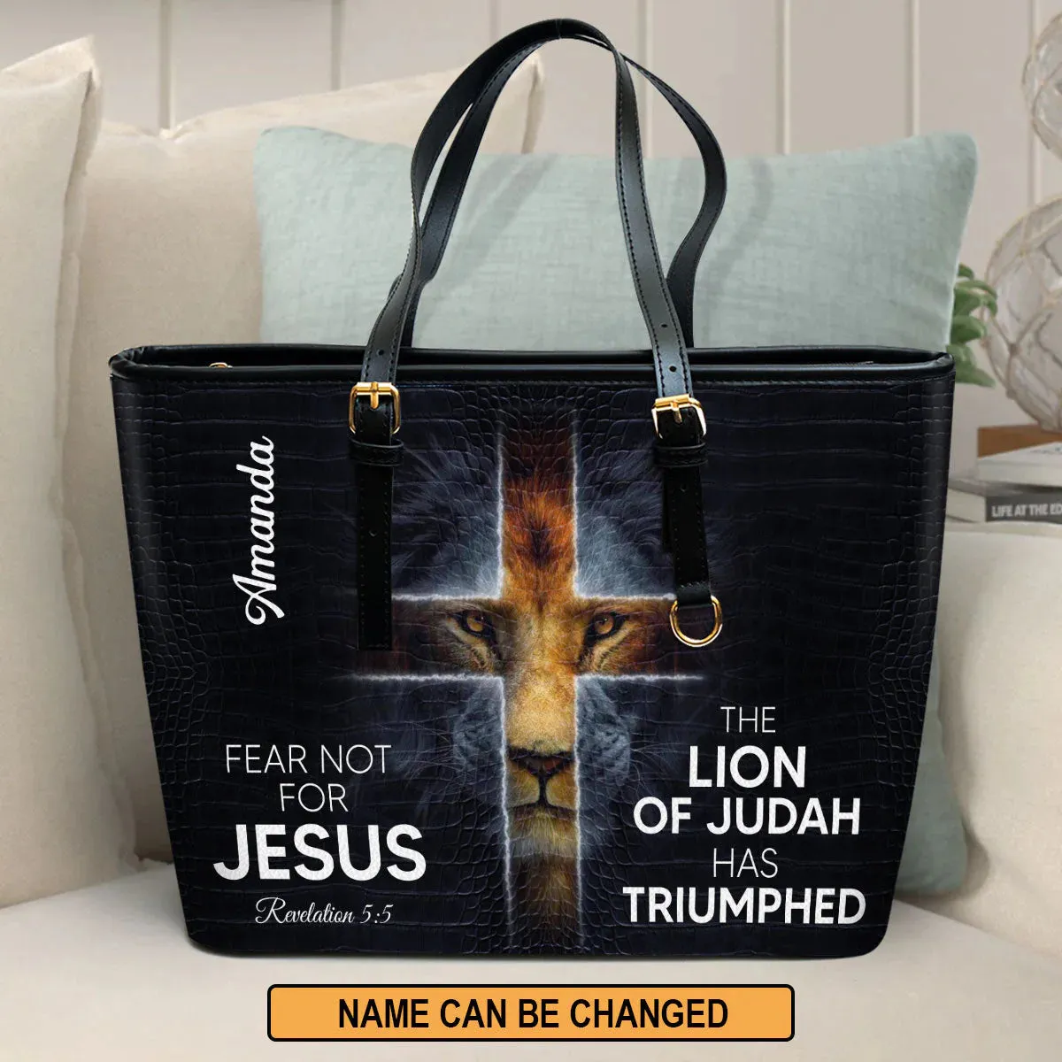Christianartbag Handbag, The Lion Of Judah Has Triumphed Leather Handbag, Personalized Gifts, Gifts for Women, Christmas Gift.