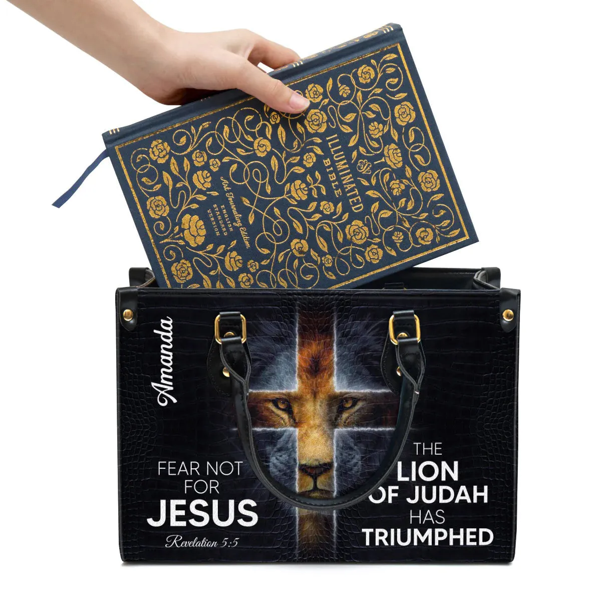 Christianartbag Handbag, The Lion Of Judah Has Triumphed Leather Handbag, Personalized Gifts, Gifts for Women, Christmas Gift.