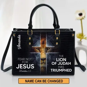 Christianartbag Handbag, The Lion Of Judah Has Triumphed Leather Handbag, Personalized Gifts, Gifts for Women, Christmas Gift.
