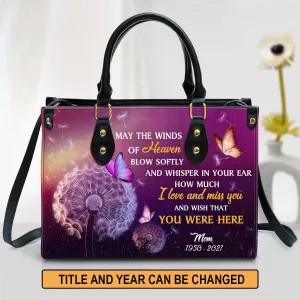 Christianartbag Handbags, I Love And Miss You Memorial Leather Bags, Personalized Bags, Gifts for Women, Christmas Gift, CABLTB01300723.