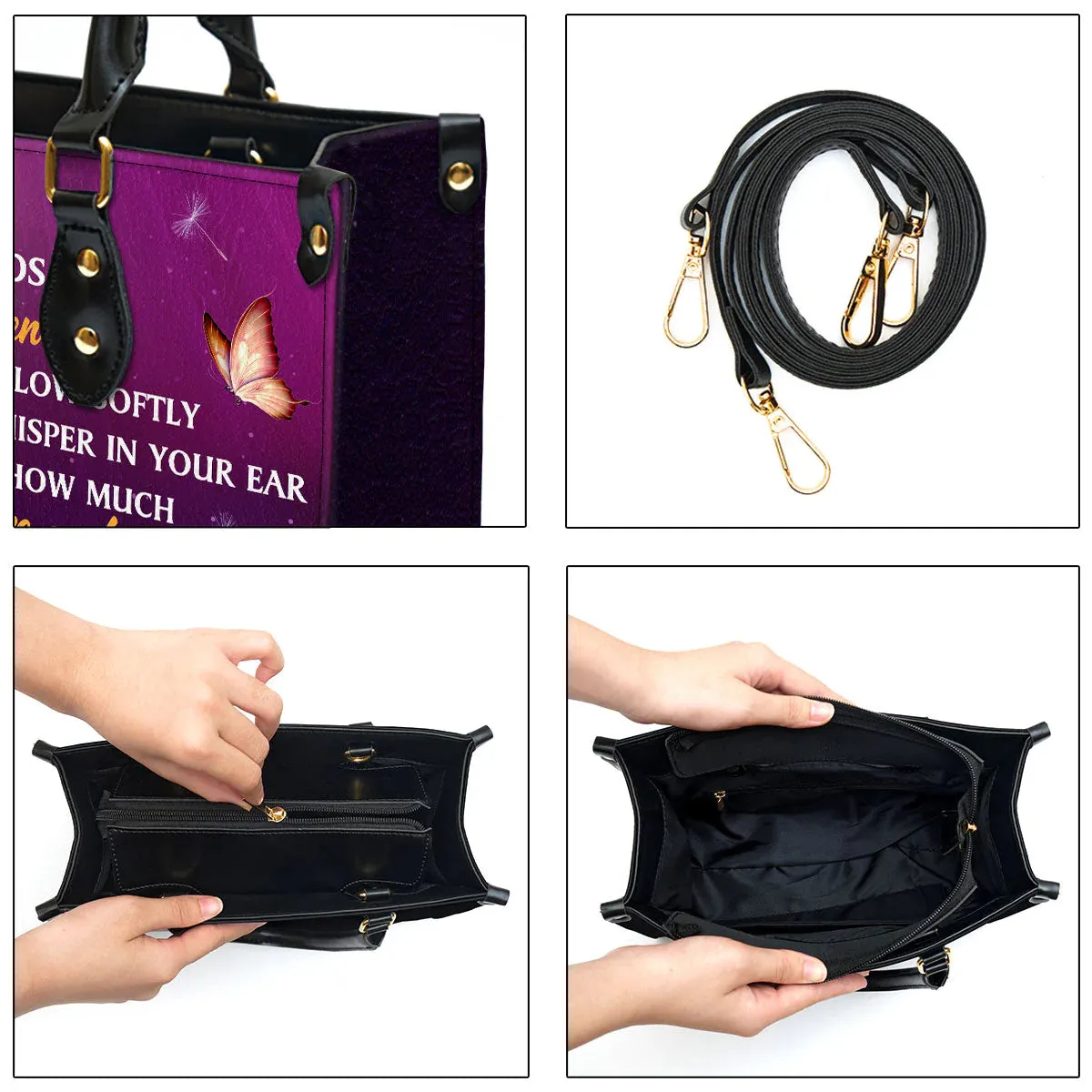 Christianartbag Handbags, I Love And Miss You Memorial Leather Bags, Personalized Bags, Gifts for Women, Christmas Gift, CABLTB01300723.