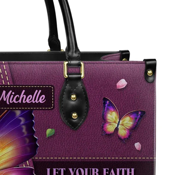Christianartbag Handbags, Let Your Faith Be Bigger Than Your Fear Leather Bags, Personalized Bags, Gifts for Women, Christmas Gift, CABLTB01140823.