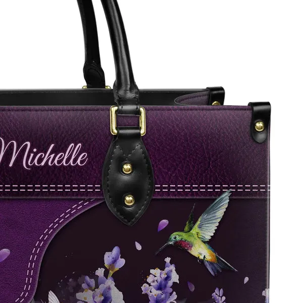 Christianartbag Handbags, Out Of Difficulties Grow Miracles 1 Peter 5 10 Hummingbird Lavender, Handbag Design, Monogram Leather Handbag, Gifts for Women, CABLTB07271223.