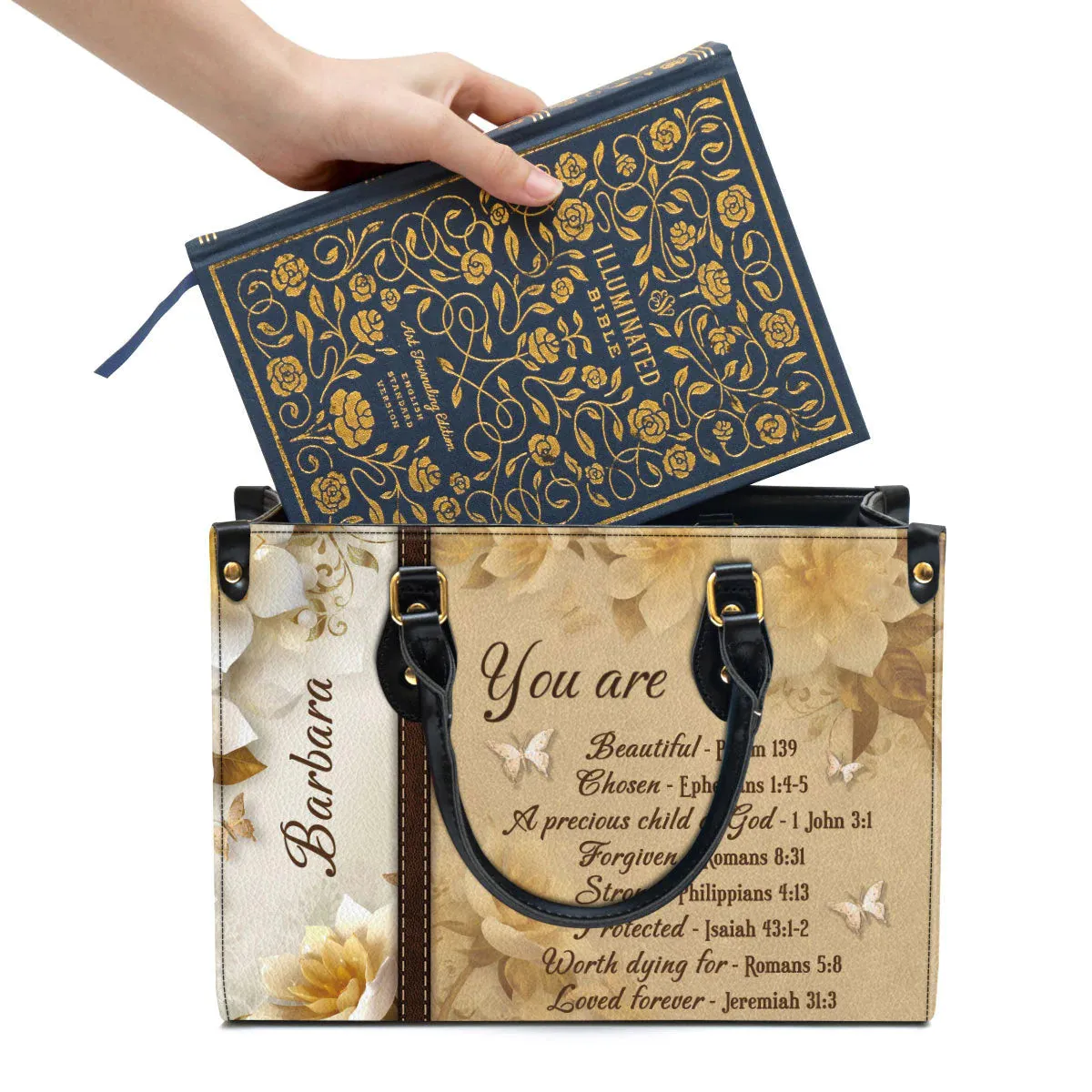 Christianartbag Handbags, You Are Protected Beautiful Strong Loved Leather Bags, Personalized Bags, Gifts for Women, Christmas Gift, CABLTB01300723.