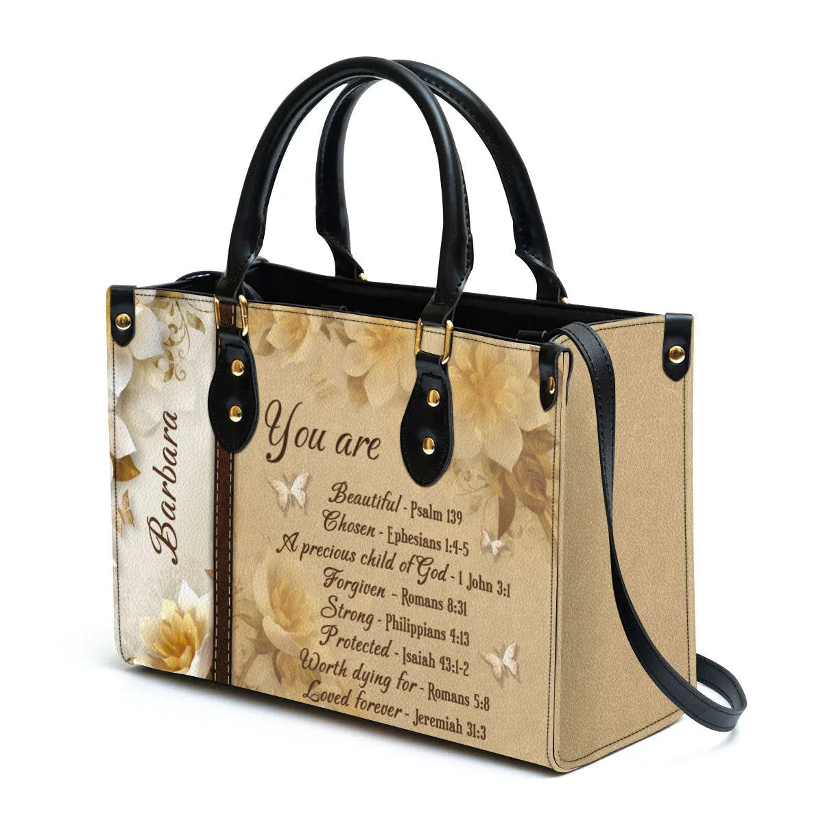 Christianartbag Handbags, You Are Protected Beautiful Strong Loved Leather Bags, Personalized Bags, Gifts for Women, Christmas Gift, CABLTB01300723.
