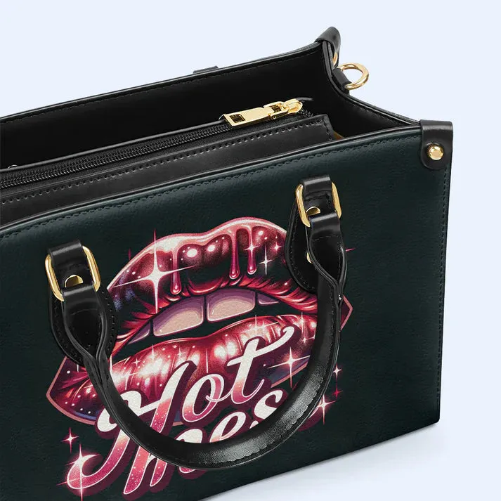 CHRISTIANARTBAG 'Sassy Hot Mess' Custom Text Leather Handbag - CABLTHB18300324.