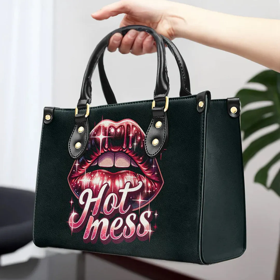 CHRISTIANARTBAG 'Sassy Hot Mess' Custom Text Leather Handbag - CABLTHB18300324.