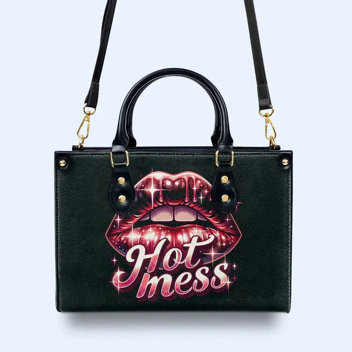 CHRISTIANARTBAG 'Sassy Hot Mess' Custom Text Leather Handbag - CABLTHB18300324.