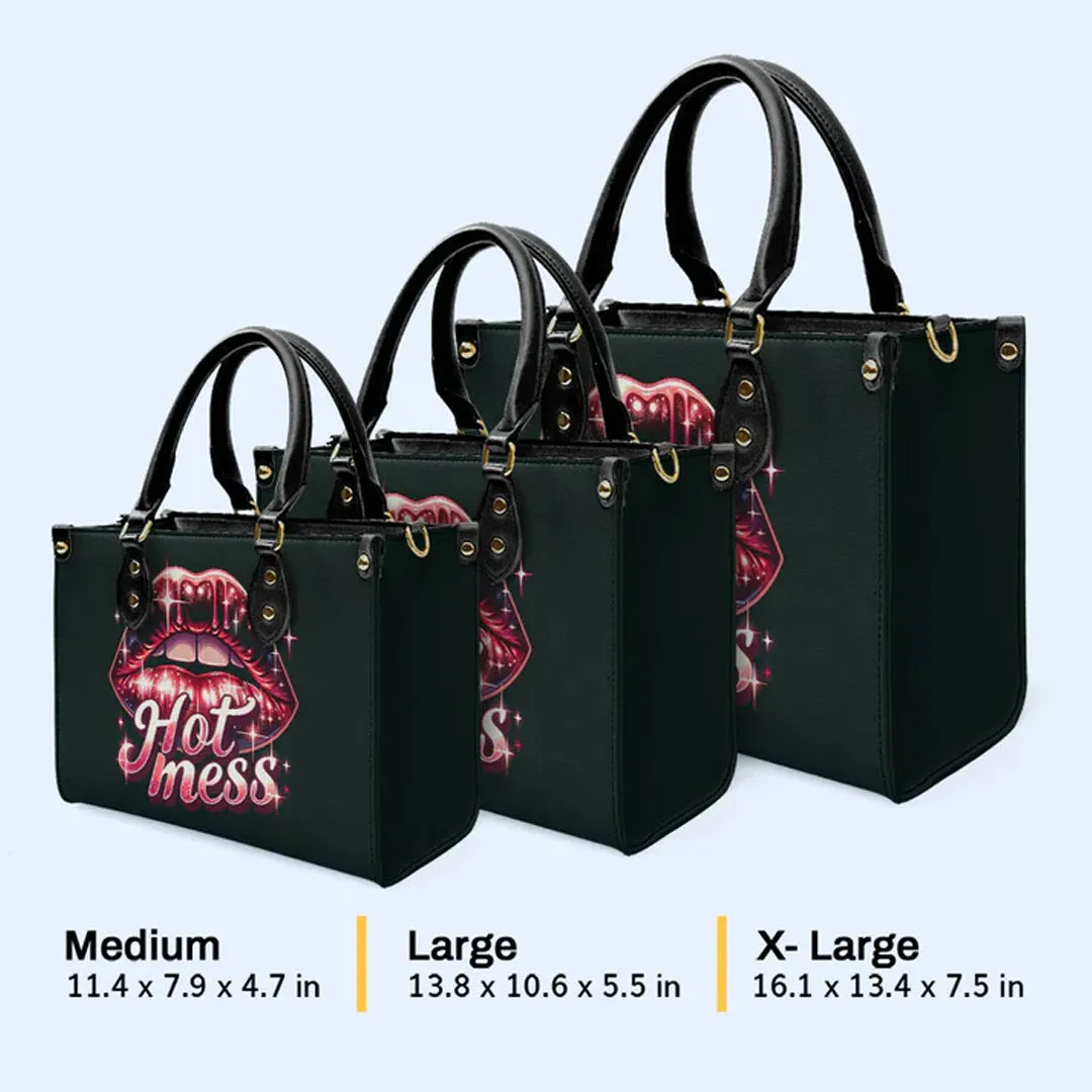 CHRISTIANARTBAG 'Sassy Hot Mess' Custom Text Leather Handbag - CABLTHB18300324.