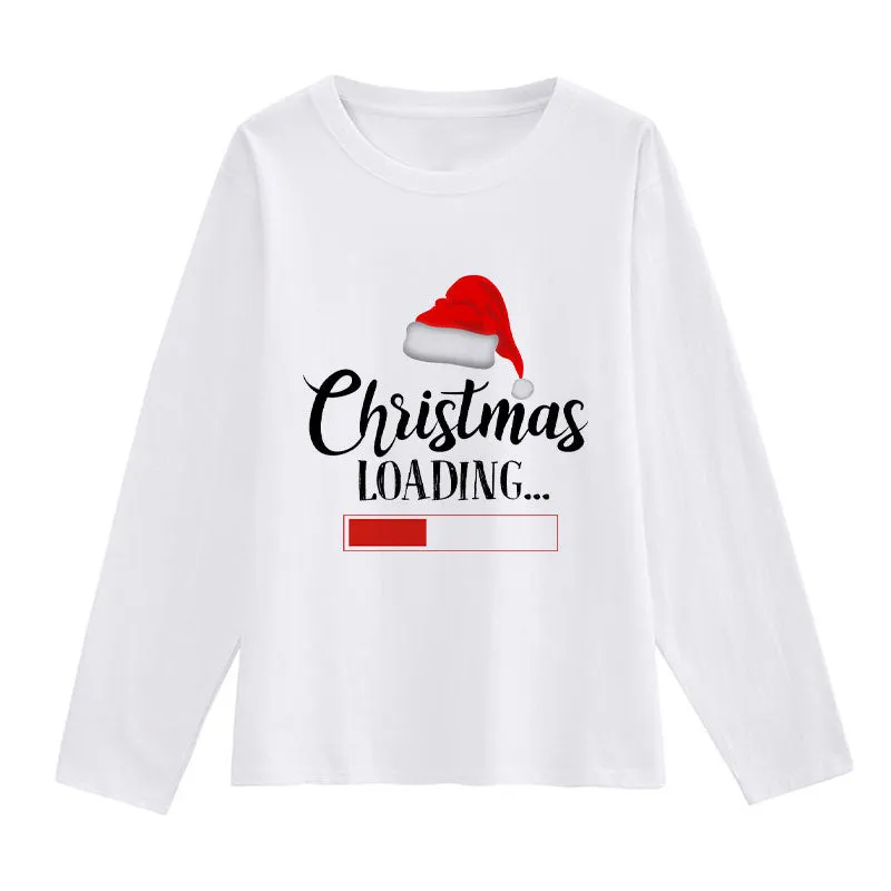 Christmas Fashion Women White T-Shirt Y