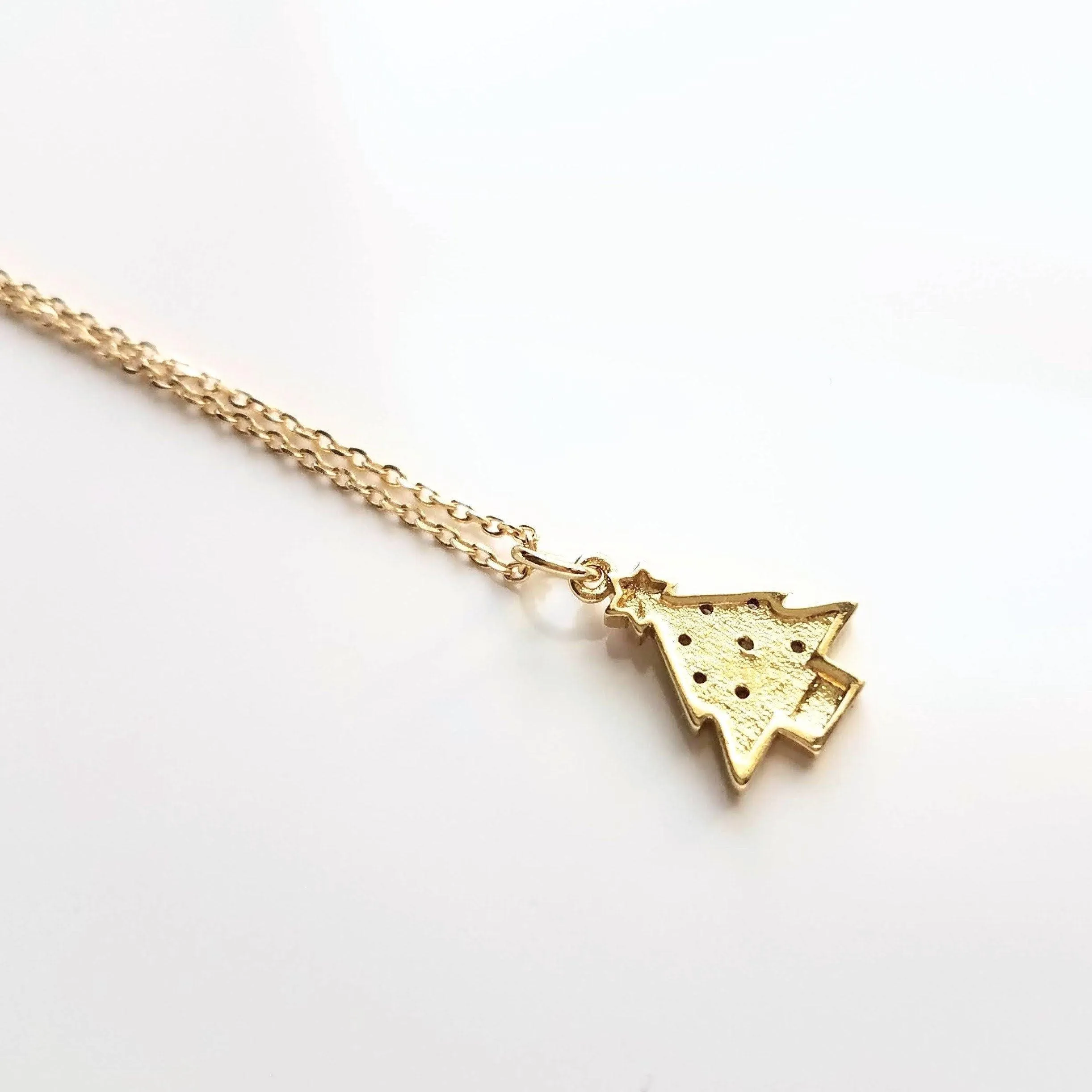 Christmas Tree Necklace, Christmas jewelry, xmas tree necklace, xmas necklace, xmas tree pendant, Christmas necklace, small Christmas tree