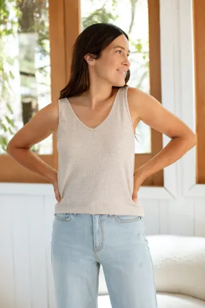 CJ's Favorite Ribbed V-Neck Tank