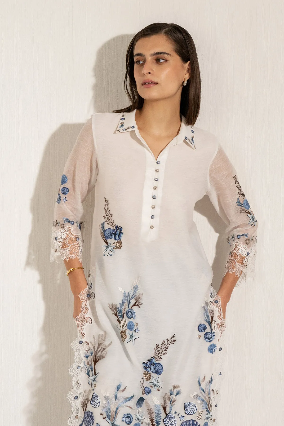 Clara white tunic