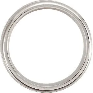 Cobalt Grooved Edge & Hammered Band COR203 - 7 mm