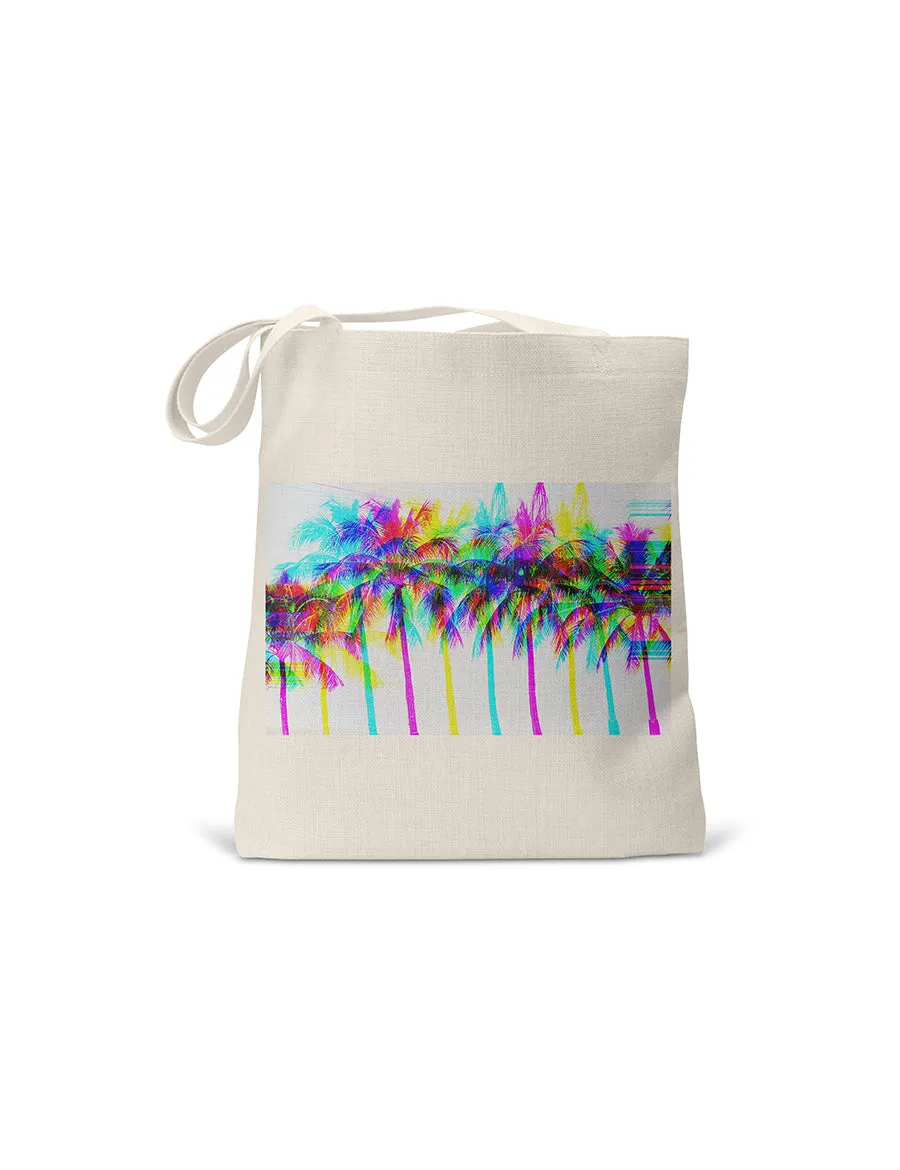 Colorful Palm Tree Tote Bag, College Student Gift, Mother's Day Gift, Christmas Gift