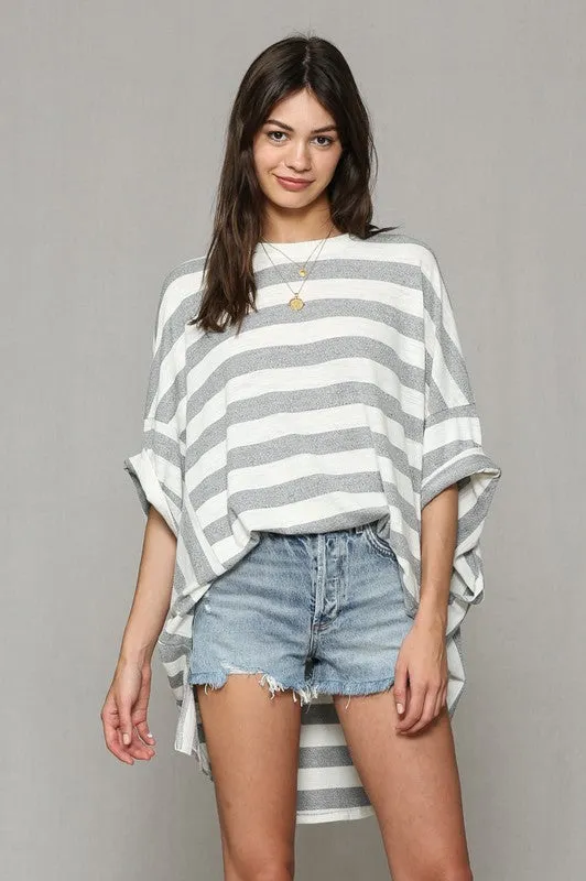 COME OVER STRIPE TUNIC