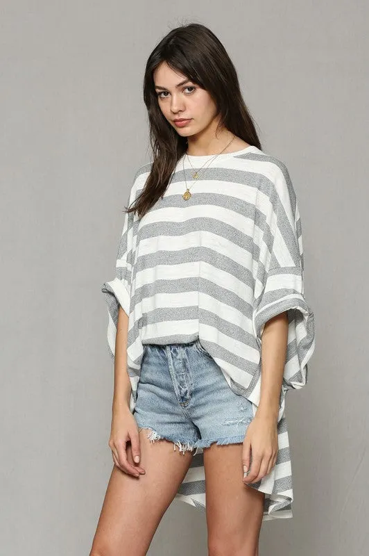 COME OVER STRIPE TUNIC
