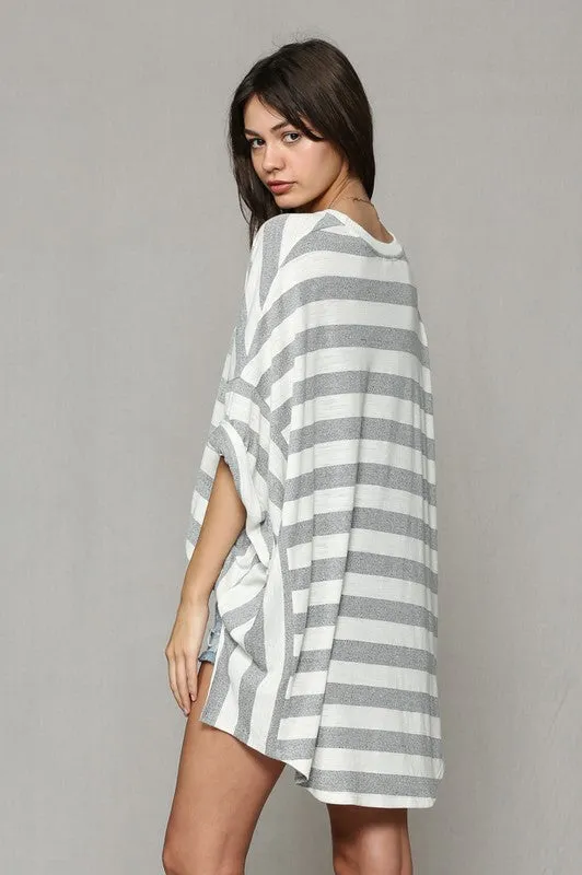 COME OVER STRIPE TUNIC