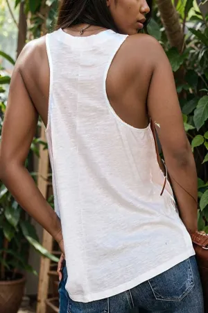 comfort sleeveless v neck tank top in solid colors