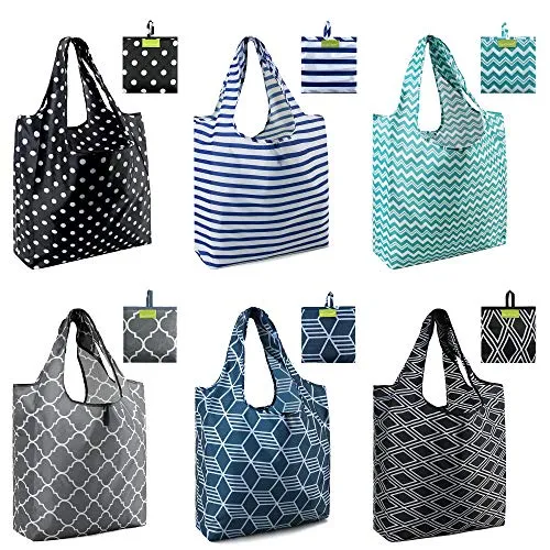 Compact reusable grocery totes