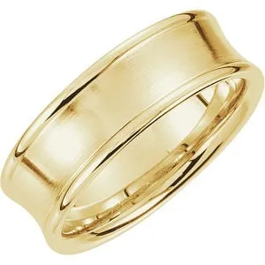 Concave Band with Satin Finish 51202 - 7.5 mm