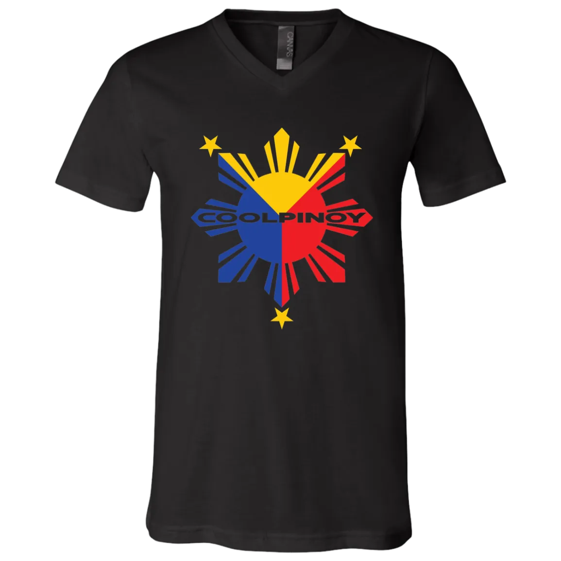 CoolPinoy Tricolor Unisex Jersey V-Neck T-Shirt