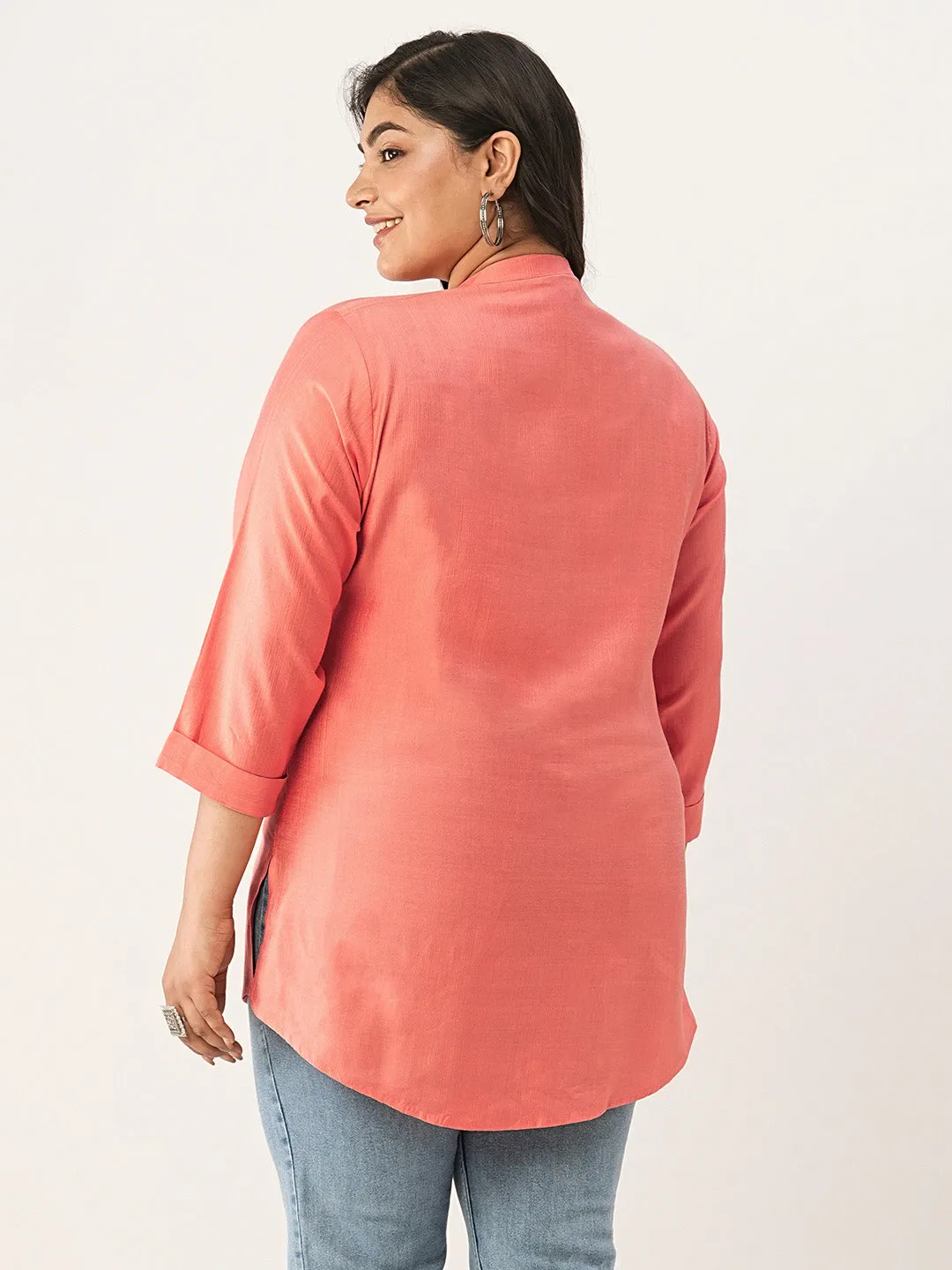 Coral Comfort Fit Rayon Tunics for Women Online in India Hip Length Straight - Zola