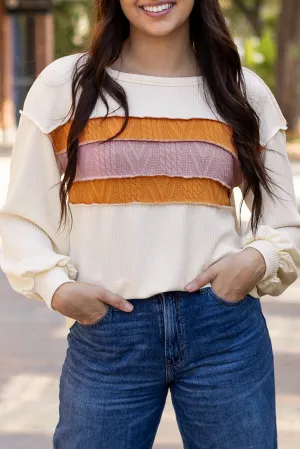 Corded Exposed Seam KnitTop
