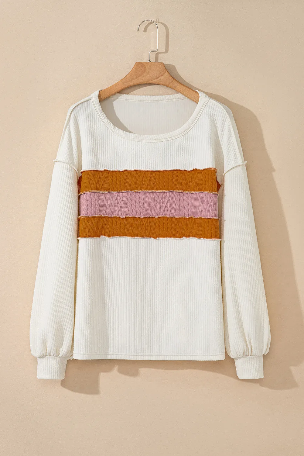Corded Exposed Seam KnitTop
