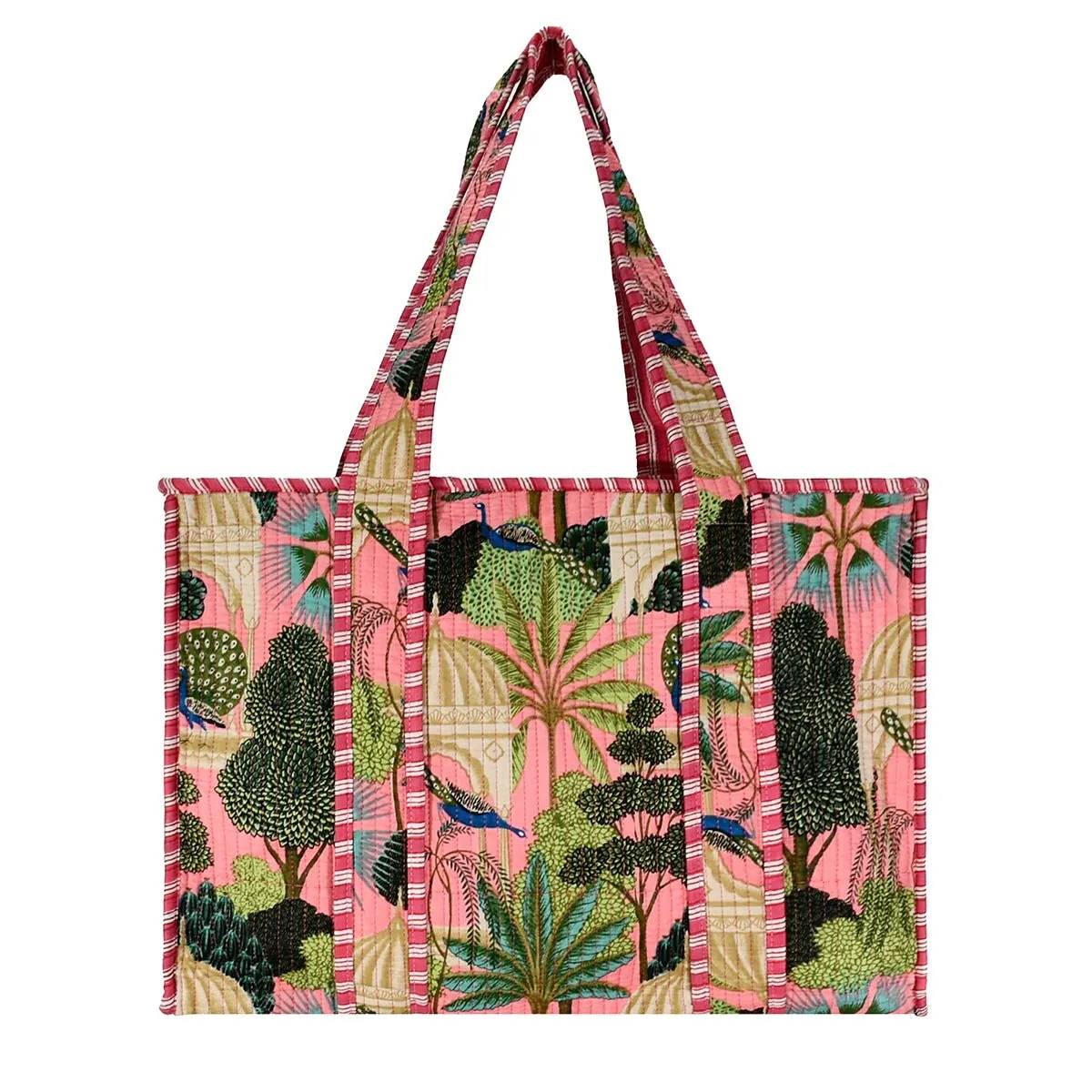 Cotton Block Print Tote Bag- Small & Large