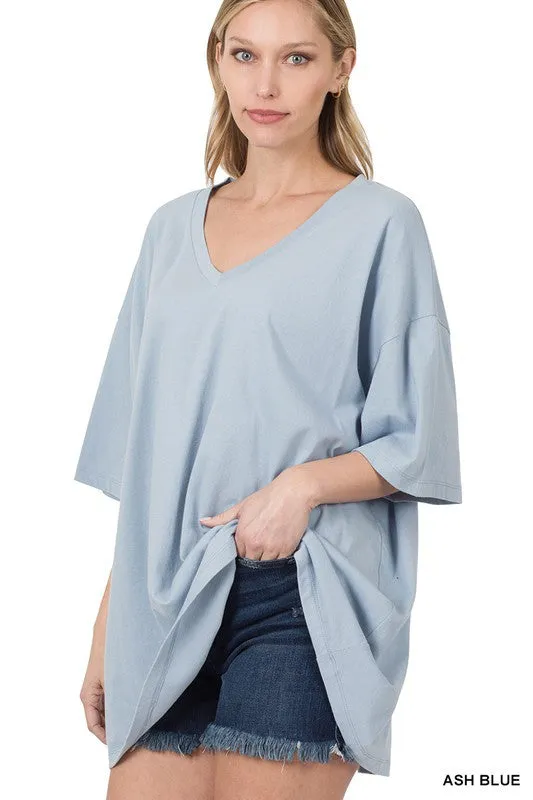 Cotton Drop Shoulder Boyfriend Box Tee