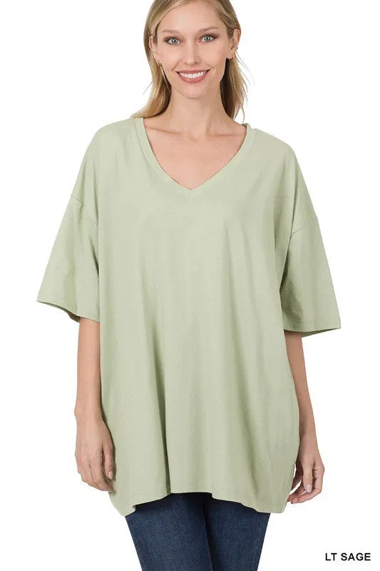 Cotton Drop Shoulder Boyfriend Box Tee
