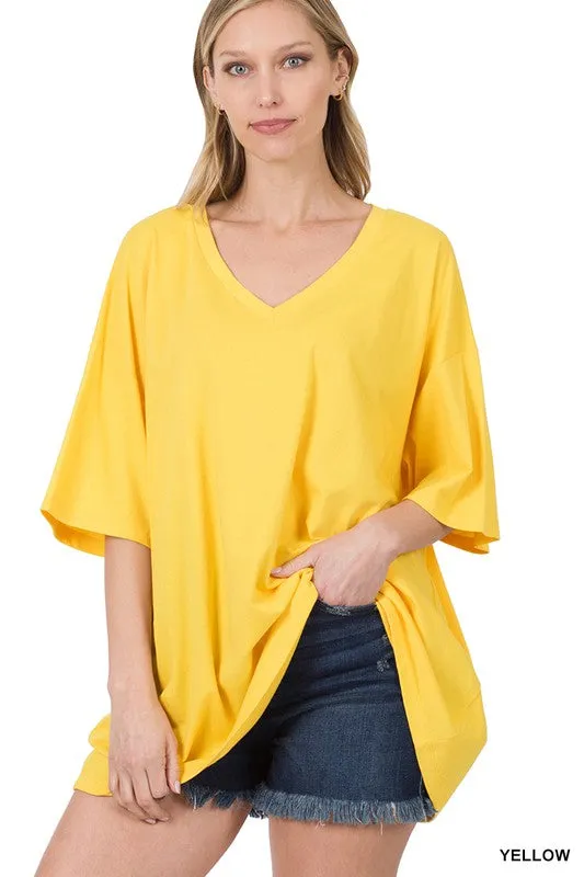 Cotton Drop Shoulder Boyfriend Box Tee