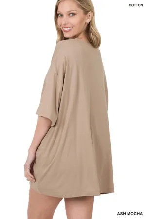 Cotton Drop Shoulder Boyfriend Box Tee