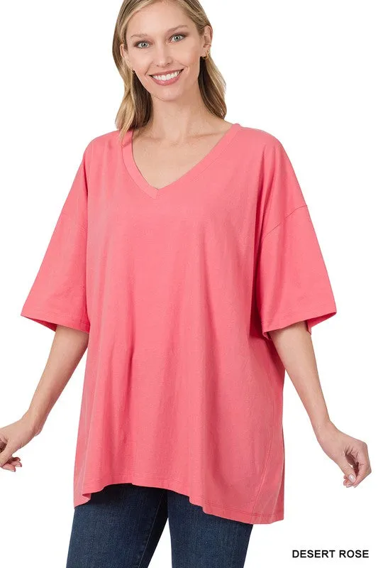 Cotton Drop Shoulder Boyfriend Box Tee