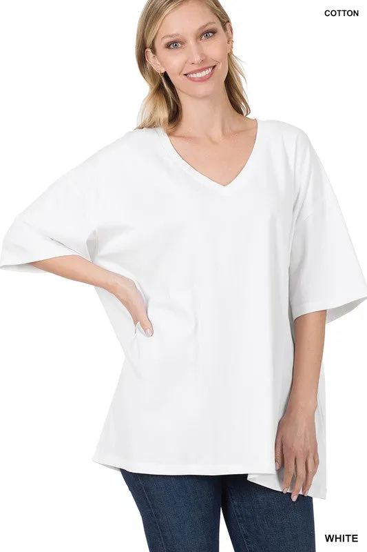 Cotton Drop Shoulder Boyfriend Box Tee