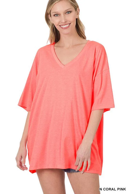 Cotton Drop Shoulder Boyfriend Box Tee