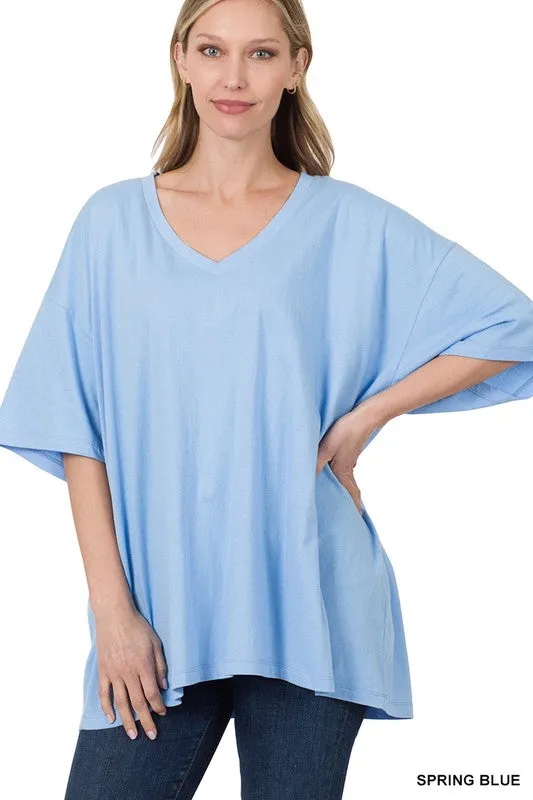 Cotton Drop Shoulder Boyfriend Box Tee
