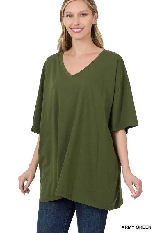 Cotton Drop Shoulder Boyfriend Box Tee